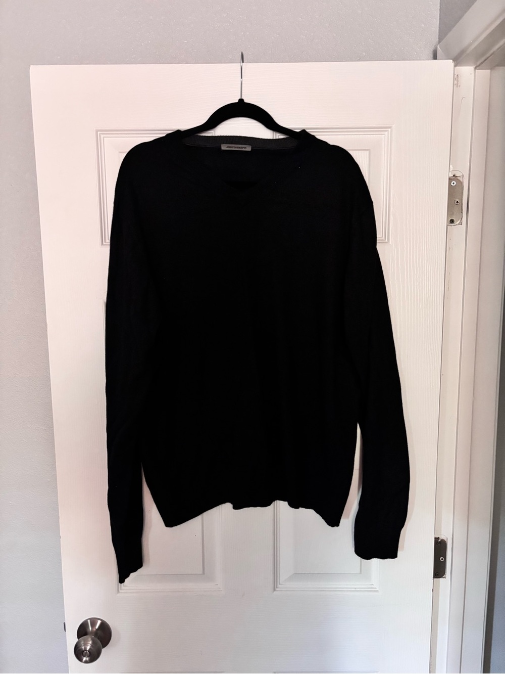 Johnston & Murphy Black merino Crewneck Knit Sweater